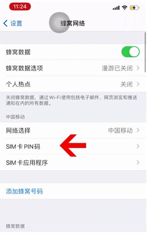 天长苹果14维修网分享如何给iPhone14的SIM卡设置密码 