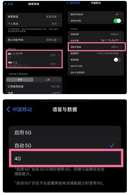 天长苹果手机维修分享iPhone14如何切换4G/5G? iPhone14 5G网络切换方法 