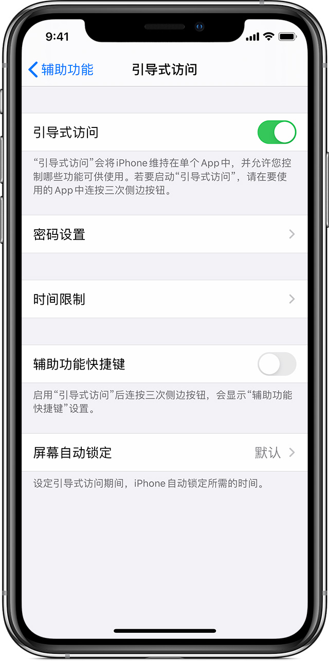 天长苹果手机维修分享如何在 iPhone 上退出引导式访问 